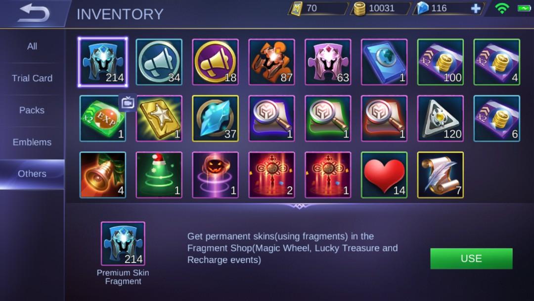 1080x608 Mobile Legend Account With Decent Wr, Toys Games, Video Gaming