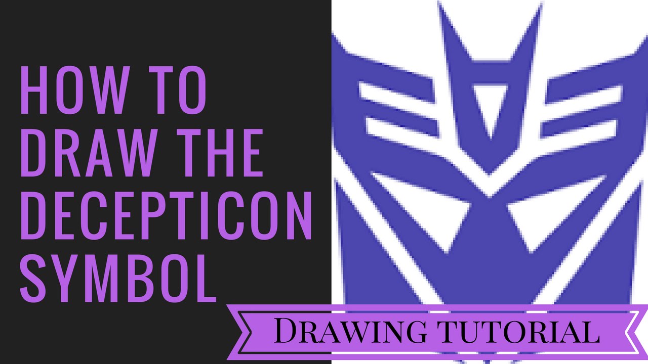1280x720 How To Draw The Decepticon Symbol Art Tutorial