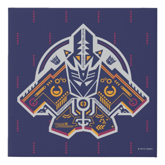 540x540 Transformers Hi Tech Tribal Decepticon Symbol Faux Canvas Print