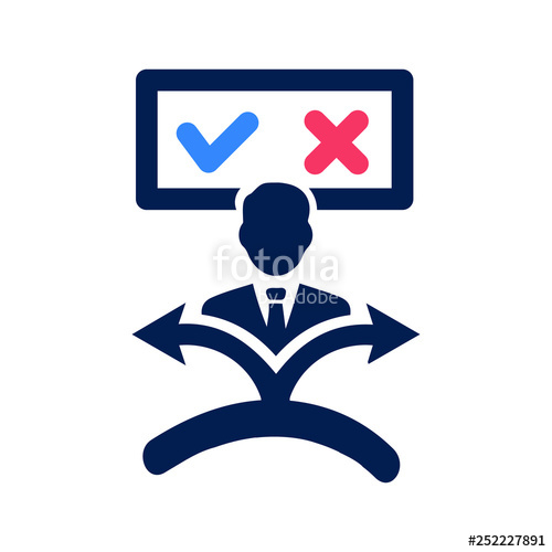 500x500 Business Decision Icon Stock Image And Royalty Free Vector
