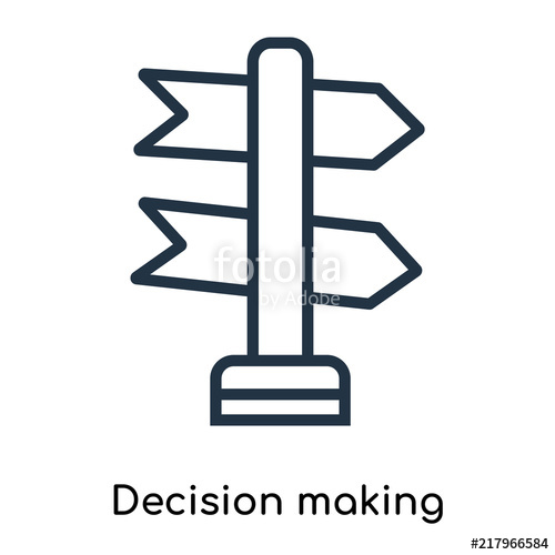 500x500 Decision Making Icon Isolated On White Background Modern