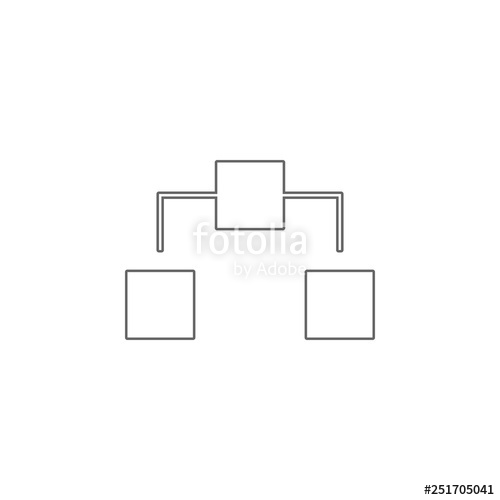500x500 Decision Tree Icon Simple Thin Line, Outline Vector Of Charts
