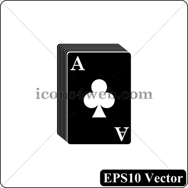 600x600 Deck Of Cards Black Icon Vector