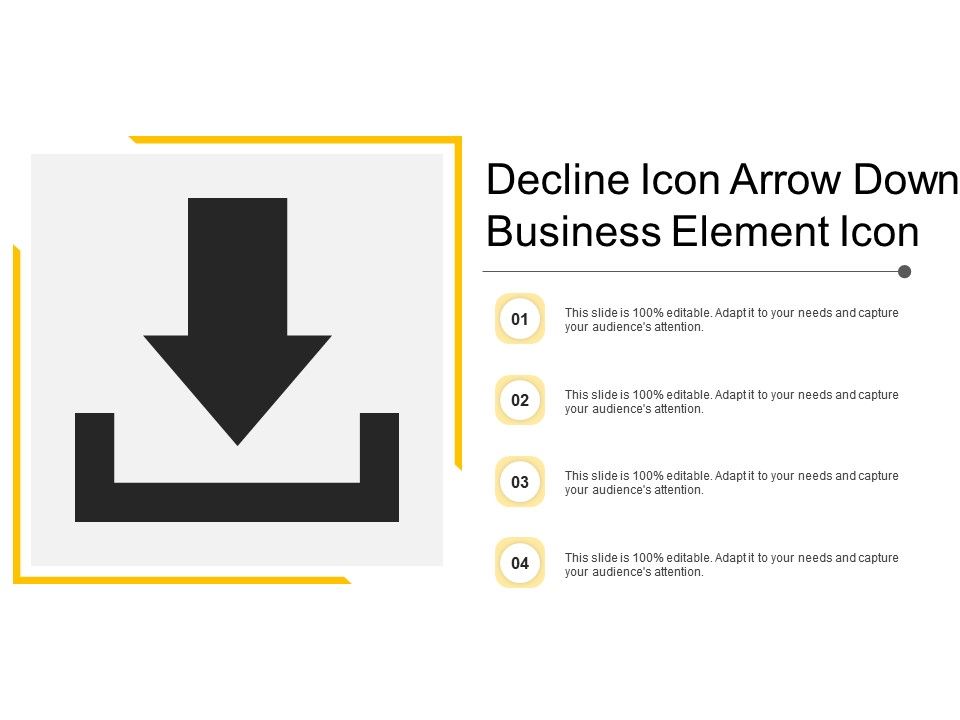 Decline Icon Arrow Down Business Element Icon Template 960x720 Decline Icon Arrow Down Business Element Icon Template