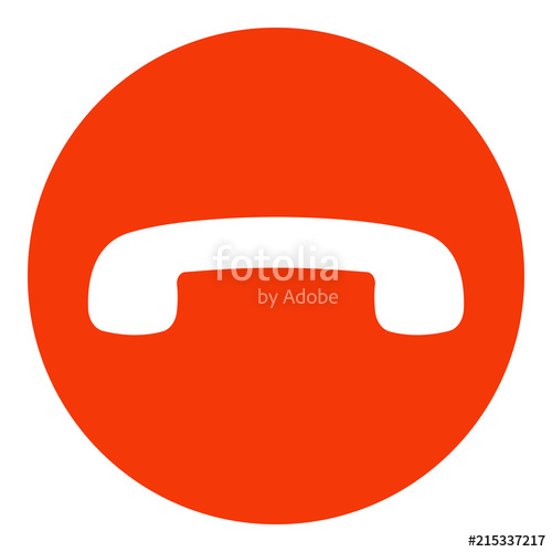 Decline Phone Call Button Handset Icon Red Vector Stock Image 500x500 Decline Phone Call Button Handset Icon Red Vector Stock Image