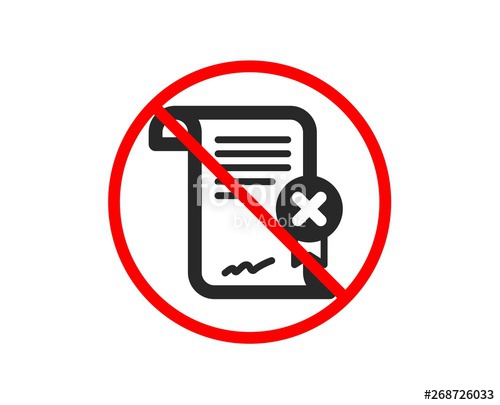 No Or Stop Reject Certificate Icon Decline Document Sign Wrong 500x405 No Or Stop Reject Certificate Icon Decline Document Sign Wrong