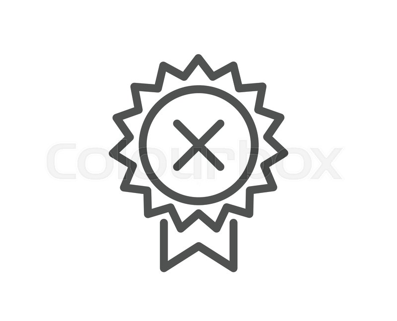 Reject Medal Line Icon Decline Award Stock Vector Colourbox 800x647 Reject Medal Line Icon Decline Award Stock Vector Colourbox