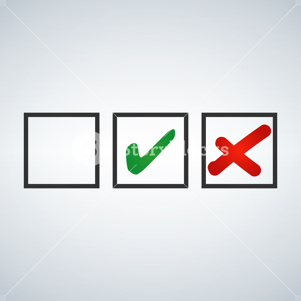 Tick And Cross Test Signs Set, Check Marks Graphic Design Accept 1000x1000 Tick And Cross Test Signs Set, Check Marks Graphic Design Accept