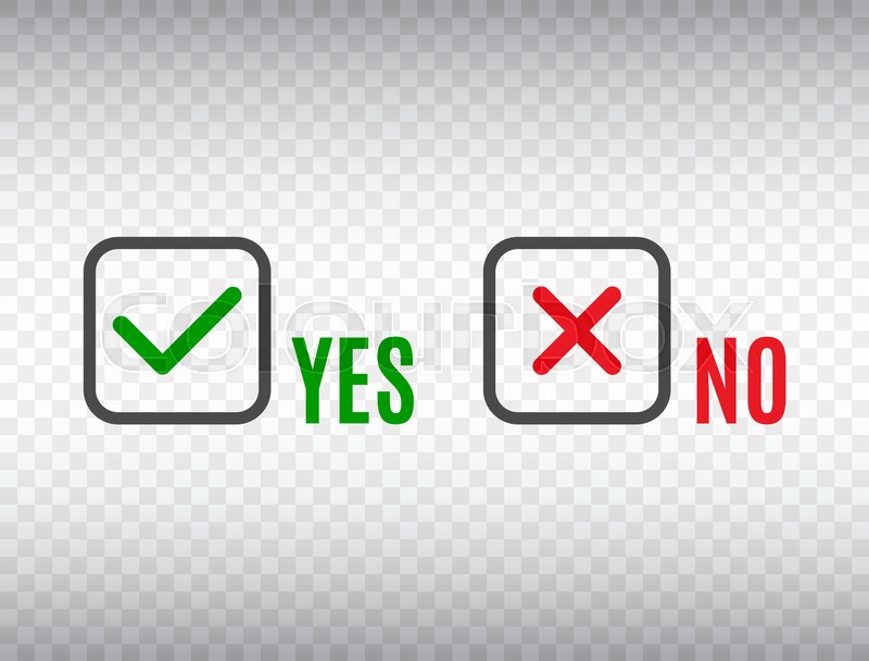 Yes Or No Accept And Decline Symbol Stock Vector Colourbox 800x608 Yes Or No Accept And Decline Symbol Stock Vector Colourbox