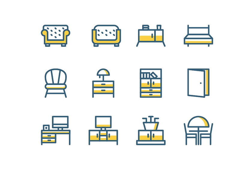 836x575 Best Furniture, Interior Decoration Icons Decolore Net