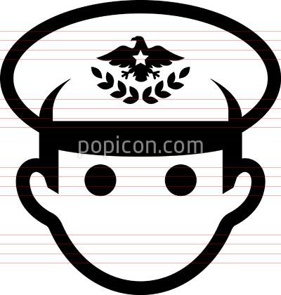 400x420 Military Man With Eagle Decoration Icon