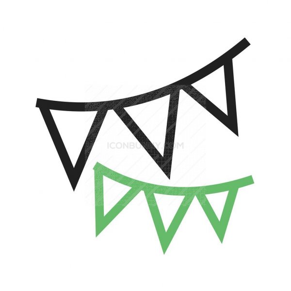 600x600 Party Decoration Line Green Black Icon