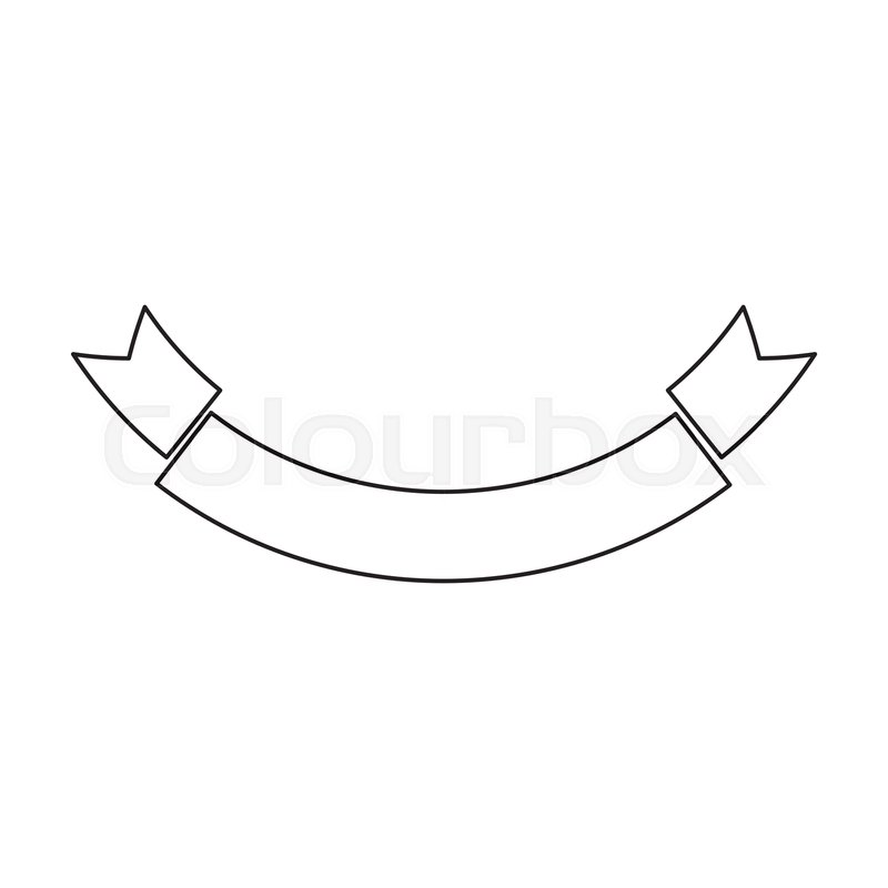 800x800 Ribbon Banner Empty Decoration Icon Stock Vector Colourbox