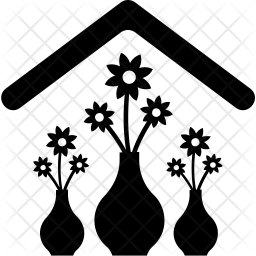 256x256 Vase Flower Decor Icon Of Glyph Style
