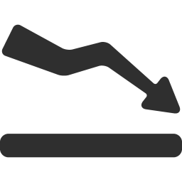 256x256 Decrease Icon Mono Business Iconset Custom Icon Design