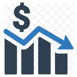 256x256 Financial Decrease Chart Icon Of Flat Style