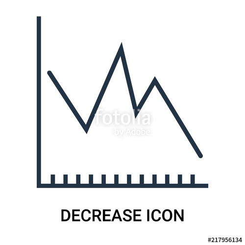 500x500 Decrease Icon On White Background Modern Icons Vector