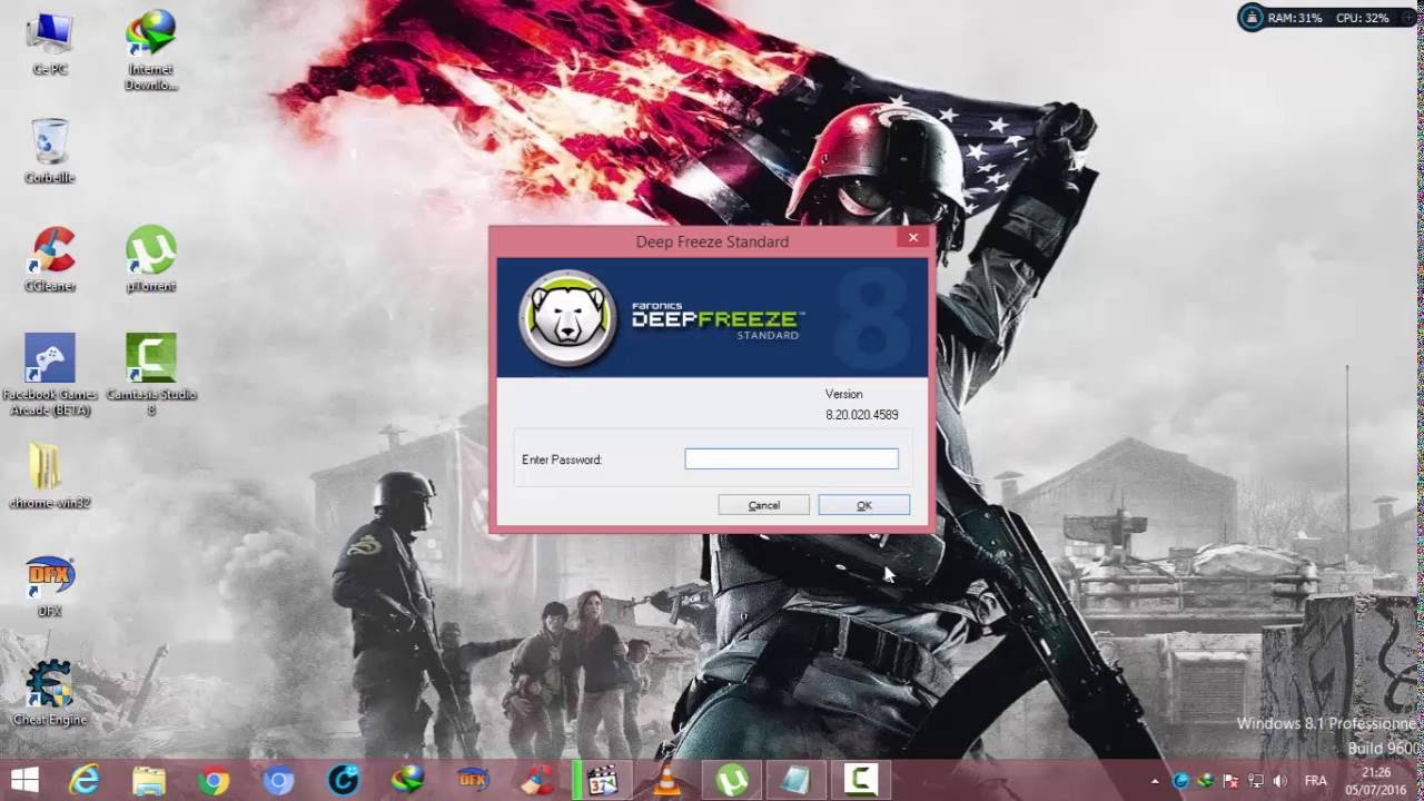 1280x720 Deep Freeze Icon Missing