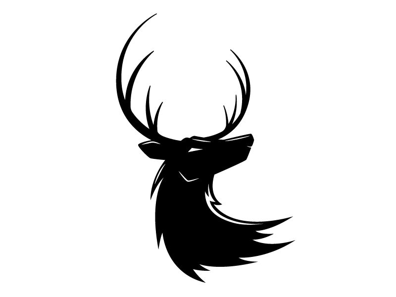 800x600 Deer Head Icon Logo Royalty Free Vector Image