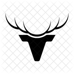 256x256 Deer Head Icon Of Glyph Style