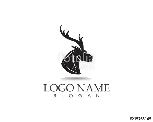 500x400 Deer Head Icon Logo Vector Illustration Stock Image And Royalty