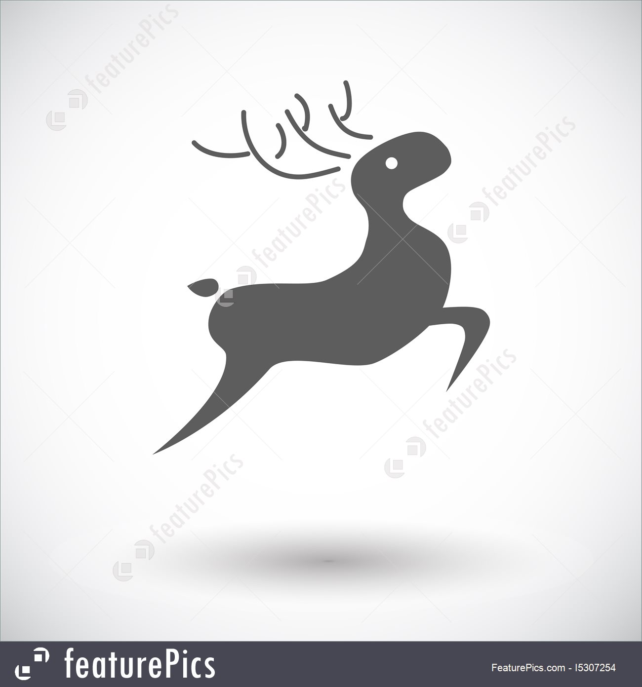 1300x1392 Deer Icon Stock Illustration