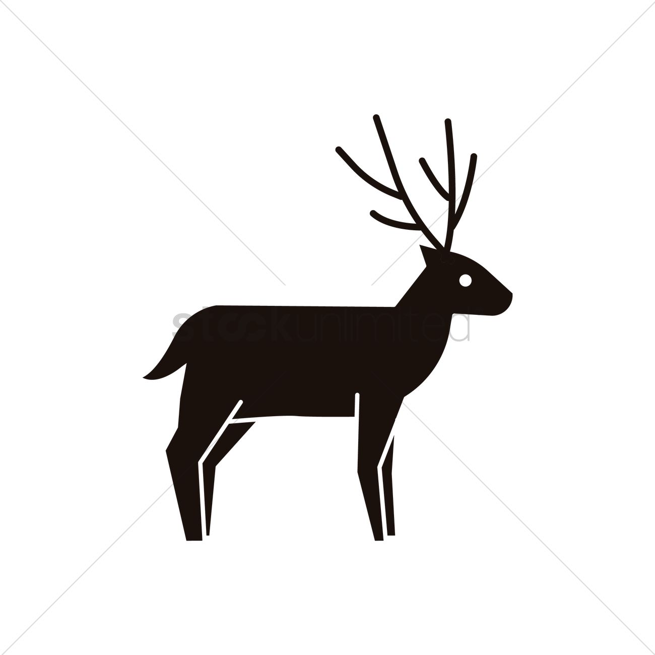 1300x1300 Deer Icon Vector Image