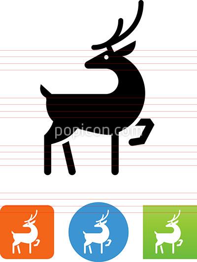 400x533 Standing Deer Icon