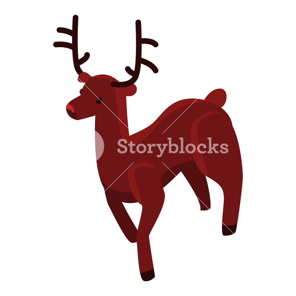1000x1000 Xmas Deer Icon Isometric Of Xmas Deer Vector Icon For Web Design