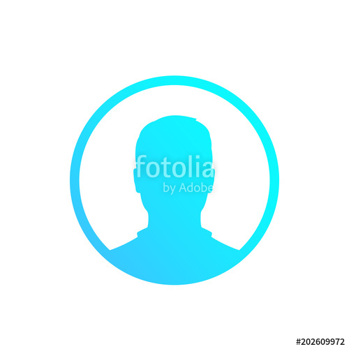500x500 Default Avatar, Placeholder, Profile Icon, Male Stock Image