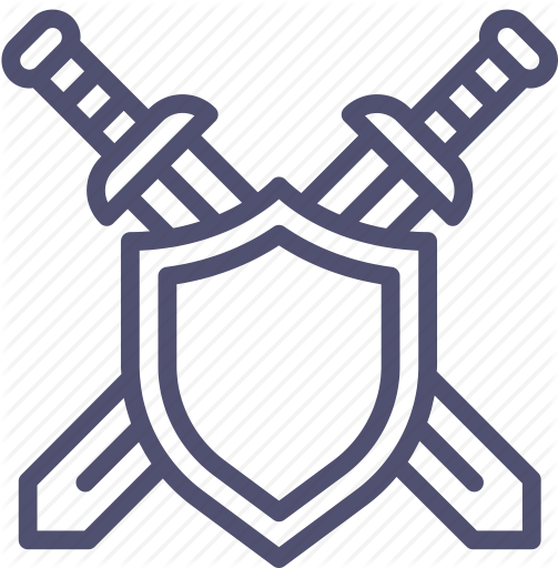 503x512 Defend, Defense, Military, Shield, Swords Icon