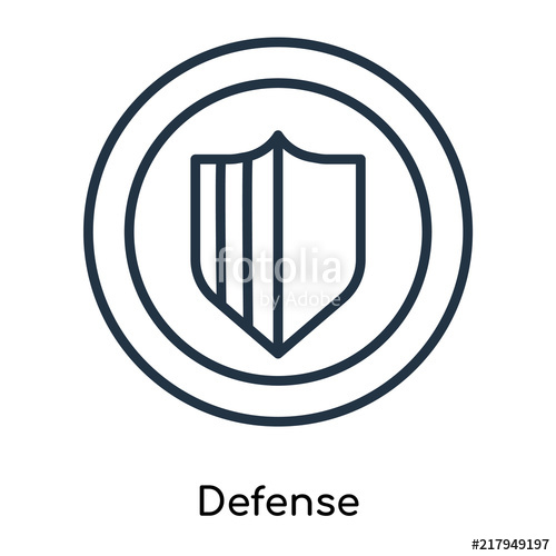 500x500 Defense Icon Vector Isolated On White Background, Defense Sign