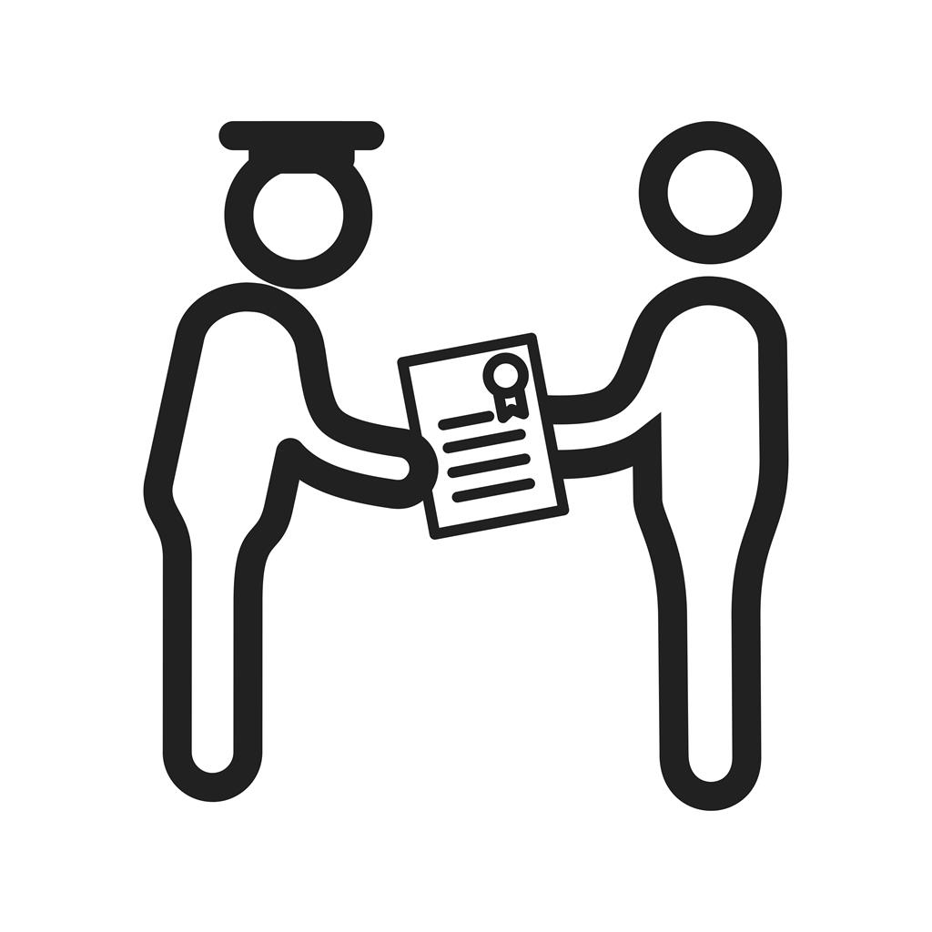 1024x1024 Receiving Degree Line Icon