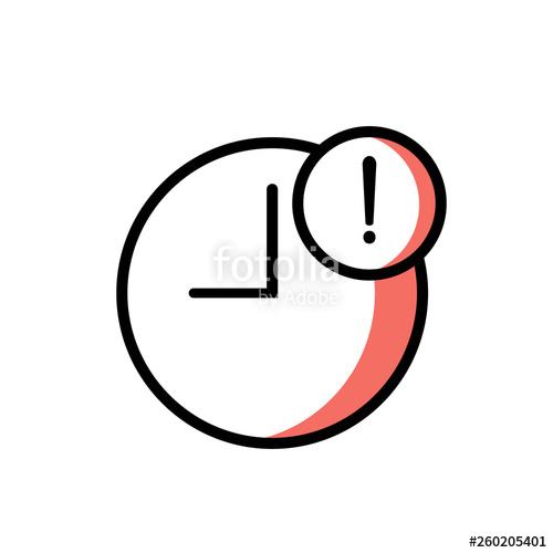 500x500 Delay Icon Vector Design Modern Style Stock Image And Royalty