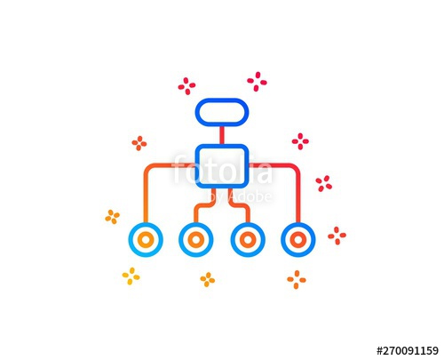 500x405 Restructuring Line Icon Business Architecture Sign Delegate