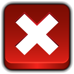 256x256 Button Delete Icon Rounded Square Iconset Hopstarter