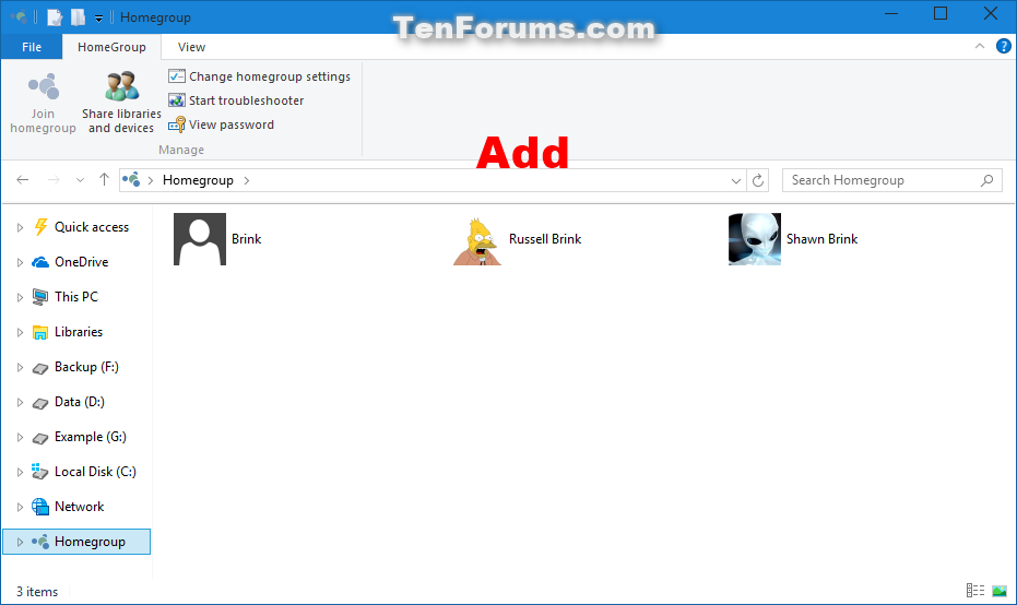 931x554 Add Or Remove Homegroup From Navigation Pane In Windows Tutorials