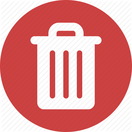 Circle, Delete, Garbage, Recycle, Red, Rubbish, Trash Icon 512x512 Circle, Delete, Garbage, Recycle, Red, Rubbish, Trash Icon