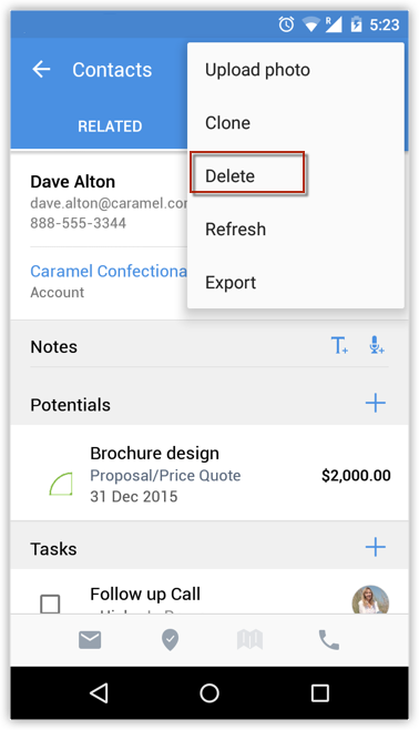 378x658 Delete Records Using Android