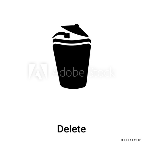 Delete Icon Vector Isolated On White Background, Logo Concept 500x500 Delete Icon Vector Isolated On White Background, Logo Concept