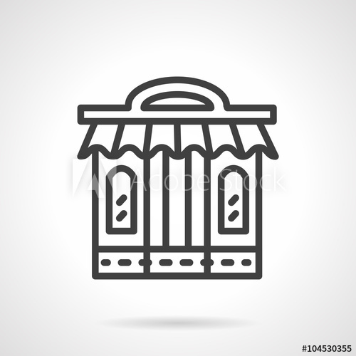 500x500 Deli Store Black Line Design Vector Icon