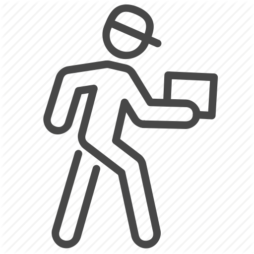 512x512 Deliverables, Delivery, Logistics, Man, Messenger, Post, Shipping Icon