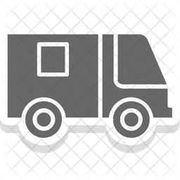 256x256 Delivery Car Icon Of Sticker Style