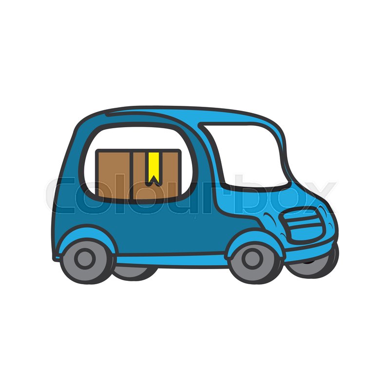800x800 Little Delivery Car Icon Vector Stock Vector Colourbox