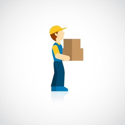 490x490 Delivery Man Icon Flat