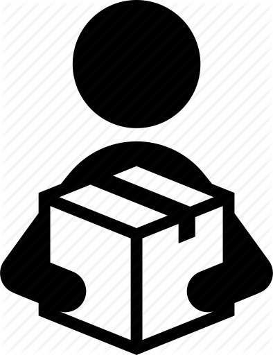 394x512 Box, Delivery, Man, Package, Person, Shipping Icon