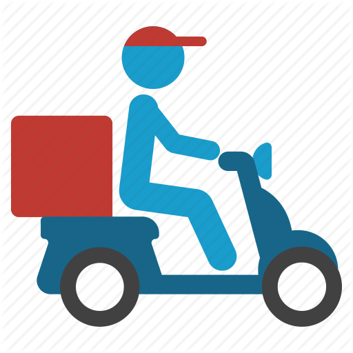 512x512 Bike, Courier, Delivery, Pizza, Scooter, Shipping, Transportation Icon