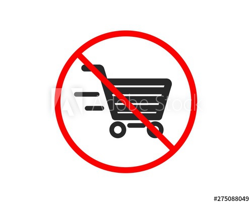 500x405 No Or Stop Delivery Service Icon Shopping Cart Sign Express
