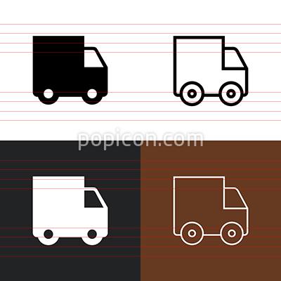 400x400 Delivery Truck Icon Set