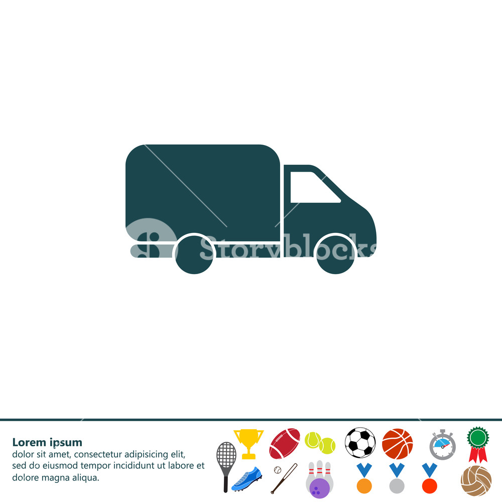 1000x1000 Delivery Truck Icon Vector Illustration Royalty Free Stock Image